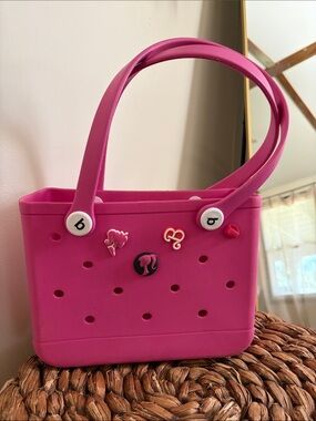 Pink Mini Bogg Bag with Barbie Charms